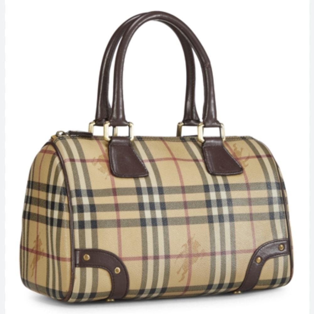 Auth Classic Burberry Nova Check Speedy